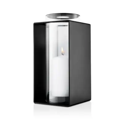 Eva Solo - GLOW ljuslykta, höjd 30 cm, svart, metall/glas –