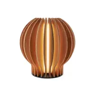 PLEASE WAIT to be SEATED - Radiant Round Portable bordslampa Oak