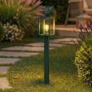 Ferda väglampa, IP44, E27, 100 cm, grön, glas - Lucande - Terrass - Modern - Aluminium - Med en ljuskälla