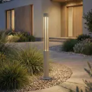 Fjorya LED-väglampa, stengrå, höjd 60 cm, IP65 - Lindby - Terrass - Modern - Aluminium - Med en ljuskälla