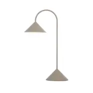 FRANDSEN - Grasp LED-batteridriven bordslampa, sandgrå, höjd 47 cm, metall