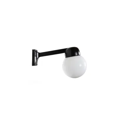 Funkislampa med globskärm, svart