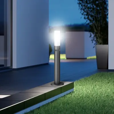 GL 65 S LED-väglampa, sensor, 77 cm, antracit – STEINEL - Modern - Metall - Med en ljuskälla