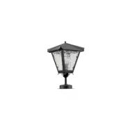 Gustav fotlykta, svart/katedralglas