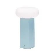 LOW LED-batteridriven bordslampa, blå, höjd 20 cm – Hübsch - Vardagsrum - Modern - Metall - Med en ljuskälla