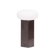 LOW LED-batteridriven bordslampa, brun, höjd 30 cm – Hübsch - Vardagsrum - Modern - Metall - Med en ljuskälla