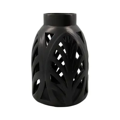 House Doctor - HDElm-lykta, svart, höjd 32 cm, keramik –