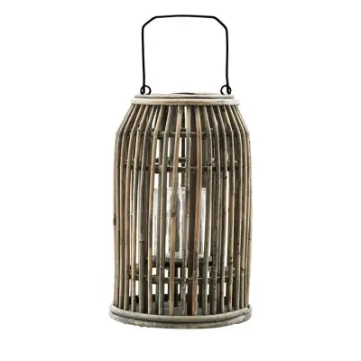 House Doctor - HDOva-lykta, höjd 32 cm, naturfärgad rotting –