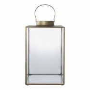 HOUSE NORDIC Mohali-lykta, med handtag - glas och metall i antik mässingsliknande utförande