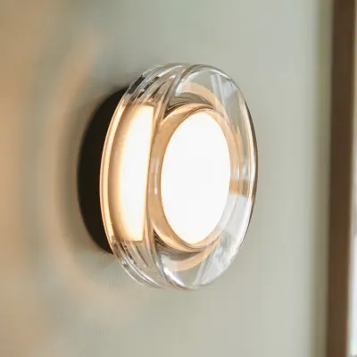 Hugo LED-vägglampa svart/klar Ø17 cm IP65 – LOOM DESIGN - Vardagsrum - Modern - Plast - Med en ljuskälla