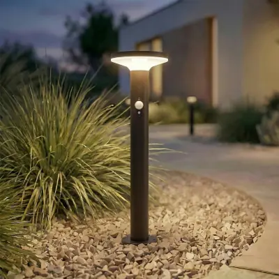 Kalen LED-solstrålkastare, svart, metall, 50 cm, rörelsevakt – PRIOS - Modern - Med en ljuskälla