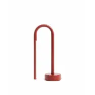 KAVE HOME Bärbar bordslampa Bow, uppladdningsbar - röd aluminium