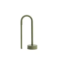 KAVE HOME Bow bärbar bordslampa, uppladdningsbar - grön aluminium