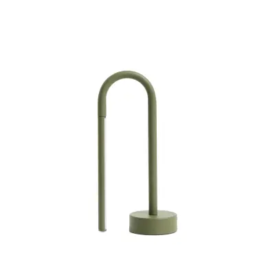 KAVE HOME Bow bärbar bordslampa, uppladdningsbar - grön aluminium
