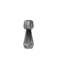 KAVE HOME Reiba solcellsgolvlampa i svart metall