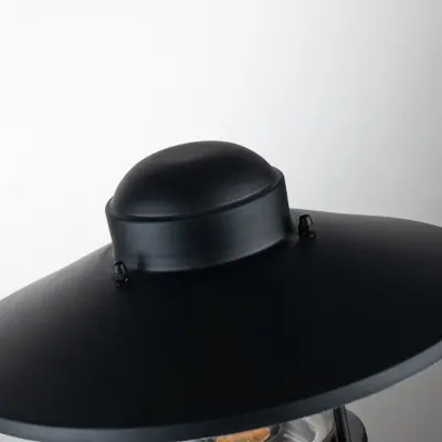 Klampenborg sockellampa, svart, PIR-sensor, IP44 – Elstead - Skandinavisk - Metall - Med lampskärm