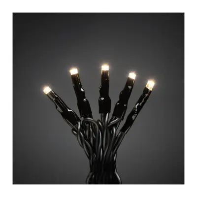 Konstsmide Ljusslinga 80 varmvit mikro LED svart kabel IP44