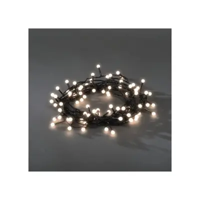 Konstsmide Ljusslinga 80 varmvita cherry LED svart kabel V24/IP44