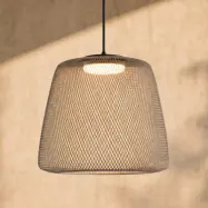 Korvyn LED-hänglampa, stengrå, Ø 50 cm, stegvis dimbar – Lucande - Design - Metall - Med en ljuskälla