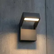 Kovato LED-utomhusvägglampa, mörkgrå, IP65 – Arcchio - Modern - Metall - Vinklad
