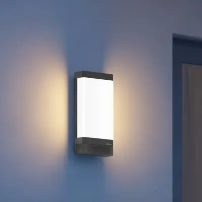 L 271 DIGI SC Smart LED-utomhusvägglampa med sensor, IP44 – STEINEL - Modern - Metall - Vinklad