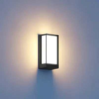 L 42 C LED-utomhusvägglampa, antracit, app, IP54 – STEINEL L 42 C Bluetooth - Metall - Vinklad