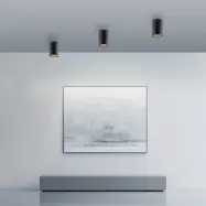 LED-badrumstaklampa för badrum, svart, Ø6 cm, metall, IP44 – PURE Point - Modern - Med en ljuskälla