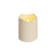 LED Blockljus Paul Beige 12,50 cm