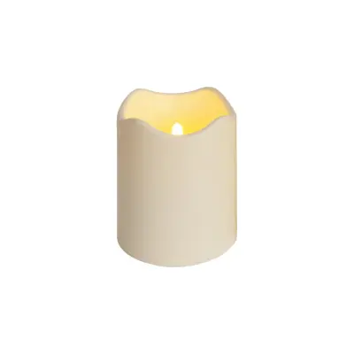 LED Blockljus Paul Beige 12,50 cm