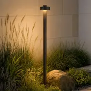 LED-väglampa Nirella, höjd 100 cm, svart, metall, IP65, CCT – Lucande - Modern - Med en ljuskälla