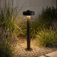 LED-väglampa Nirella, höjd 60 cm, svart, CCT, metall, IP65 – Lucande - Modern - Med en ljuskälla