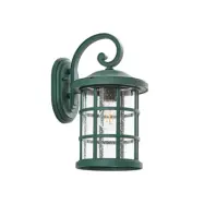 Lindby - Ankea utomhusvägglampa, höjd 37 cm, grön, E27, IP23