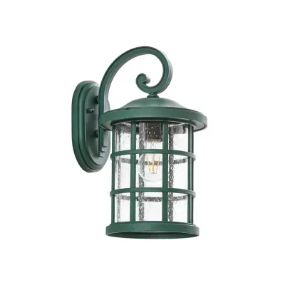 Lindby - Ankea utomhusvägglampa, höjd 37 cm, grön, E27, IP23