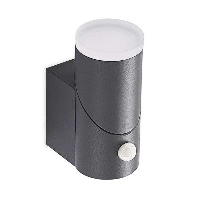 Lindby - Aspyn Utomhus Vägglampa w/Sensor Dark Grey