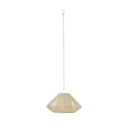 Lindby - Austas LED-solcellslampa, Ø 50 cm, beige, USB, IP54