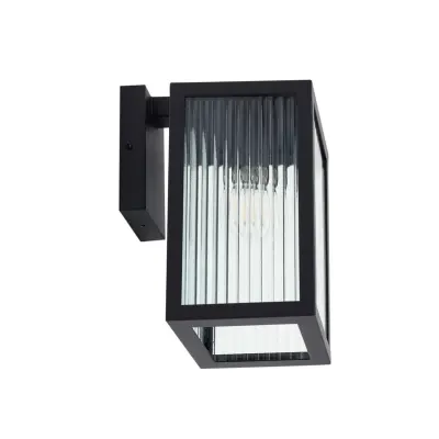 Lindby - Bolgar utomhusvägglampa 15 cm svart metall glas