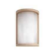 Lindby - Calvik LED-utomhusvägglampa, IP44, beige, 24 cm, räfflad