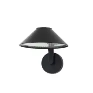 Lindby - Capelo LED-utomhusvägglampa Ø 20 cm svart metall