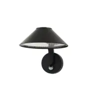 Lindby - Capelo LED-utomhusvägglampa, Ø 20 cm, svart, sensor