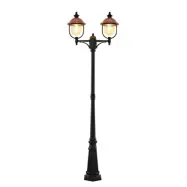 Lindby - Clint 2 Parkstolpa  Black/Copper