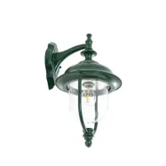 Lindby - Clint utomhusvägglampa, IP44, grön, aluminium, 42 cm