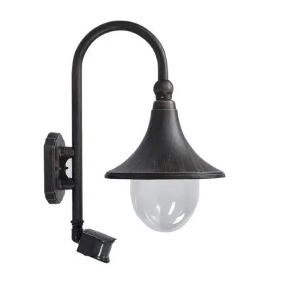 Lindby - Daphne Utomhus Vägglampa w/Sensor Antique Black