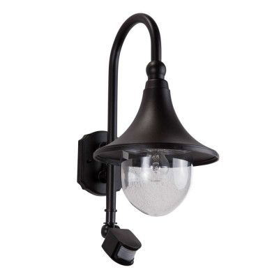 Lindby - Daphne Utomhus Vägglampa w/Sensor Black