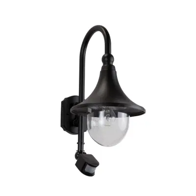 Lindby - Daphne Utomhus Vägglampa w/Sensor Black