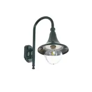 Daphne utomhusvägglampa, E27, grön, IP44, metall – Lindby - Balkong - Antik - Aluminium - Med en ljuskälla