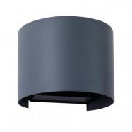 Lindby - Dara Round LED Smart Utomhus Vägglampa Grå
