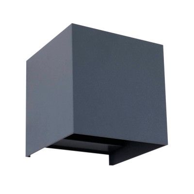 Lindby - Dara Square LED Smart Utomhus Vägglampa Grå