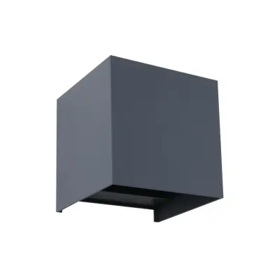 Lindby - Dara Square LED Smart Utomhus Vägglampa Grå