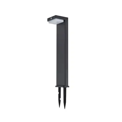 Lindby - Eleazer LED Solcell Bollard w/Sensor Svart