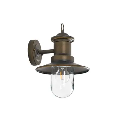 Lindby - Eloretta vägglampa, stål, antik mässing, E27, IP44